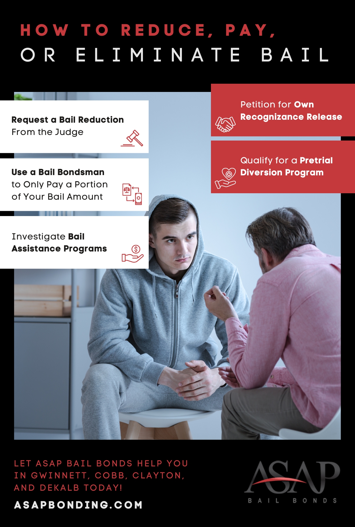 How to Reduce, Pay, Or Eliminate Bail ASAP Bail Bonds